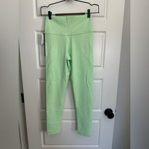 TNA Action Life High Rise Neon Green Leggings Comfortable Fit